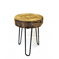 Stolik podręczny z plastra drewna dębowego 32cm